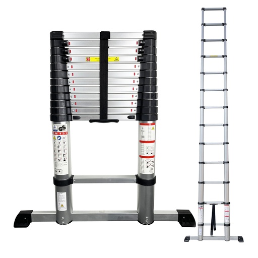 [TLP-380-000] Professionele Telescopische Ladder uitschuifbaar 380 cm softclose
