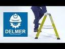 Delmer Fiberglas Dubbel Oploopbare Trap 2x8 treden 13,6 kg
