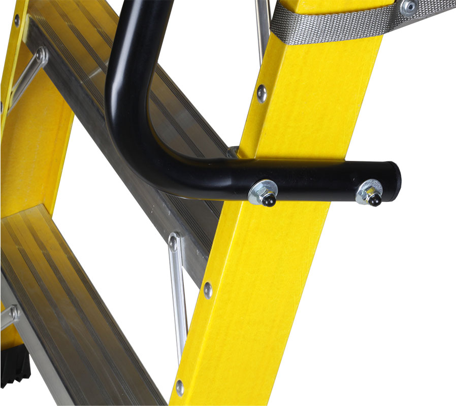 SVELT Moby Fibra Platform ladder 5 steps with railing protection 1.27 m ...