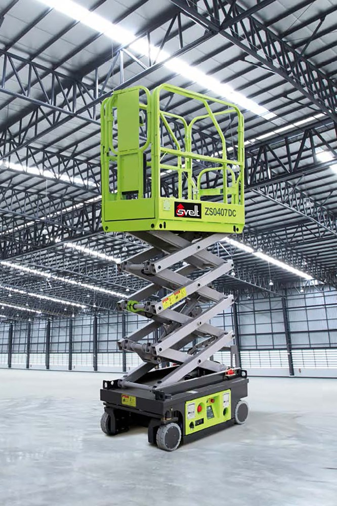 Mini-nacelle élévatrice automatique SVELT avec système à ciseaux, 0,95 - 4,5 m