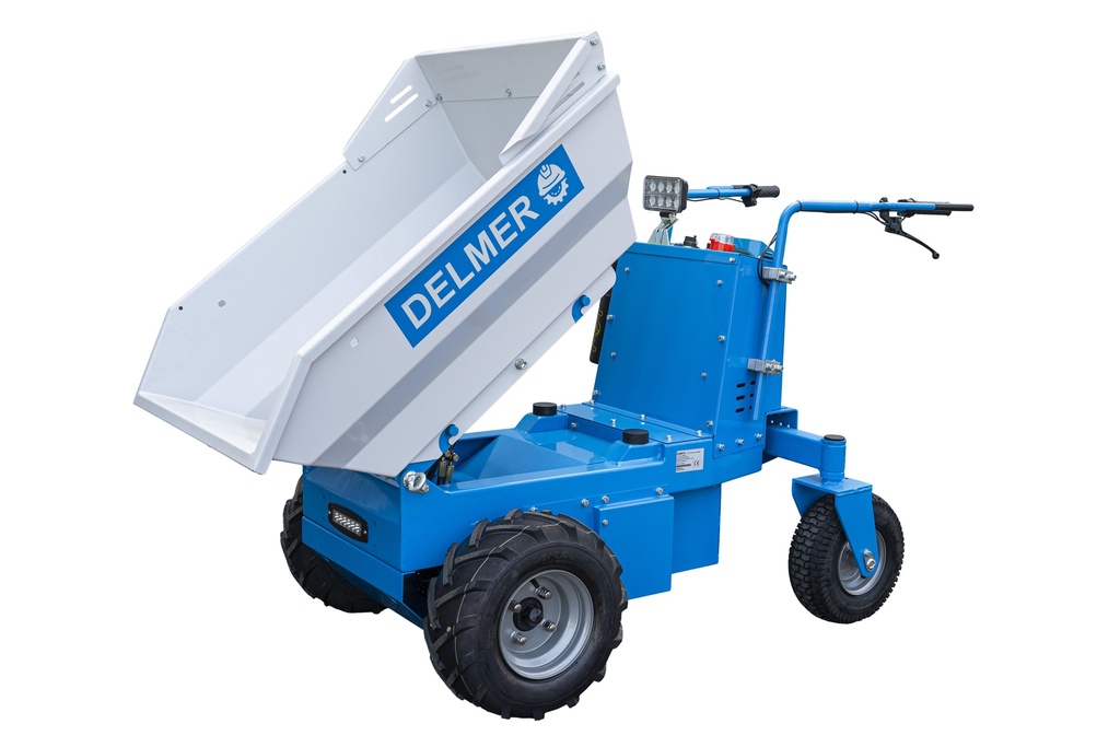 [EMD500S] Mini-tombereau électrique à benne basculante hydraulique, 8 heures d'utilisation (73 cm de large)