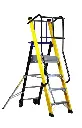 SVELT Fly Fibra Glasvezel Mobiele Platformtrap met railingbescherming 3 t/m 8 treden