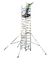 Svelt SVELTOWER échafaudage roulant compact à une personne 1,10x0,74 m à 5,17 m