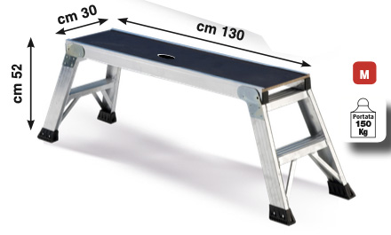 SVELT Up Down Aluminium Opstap Werkplatform 30 t/m 93 cm