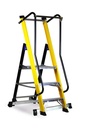 SVELT Moby Fibra Fiberglass stepladder with railing protection 3 to 8 steps