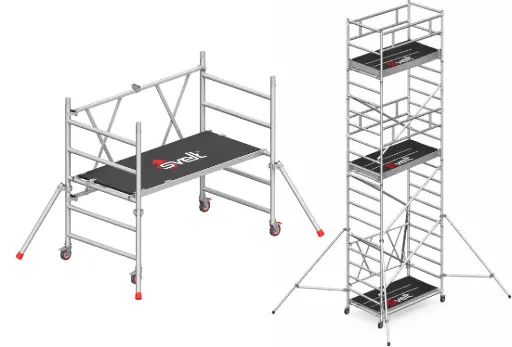 SVELT Roller Plus L Fahrgerüst 1,60 × 1,05 m | Plattformlänge 1,40 m | Arbeitshöhe 7,76 m