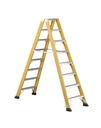 SVELT V6 Glasfaserkunststoff Beidseitig Begehbare Stufen-Stehleiter 2x8 Stufen 13,6 kg