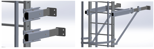 [SGSTAFTELE457] SGSTAFTELE457 - SVELT Telescoop Bevestigingshaken 450 - 700 mm